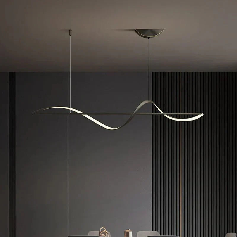 “Wave” LED Pendant Light – Modern Lighting for Dining Table or Kitchen Island