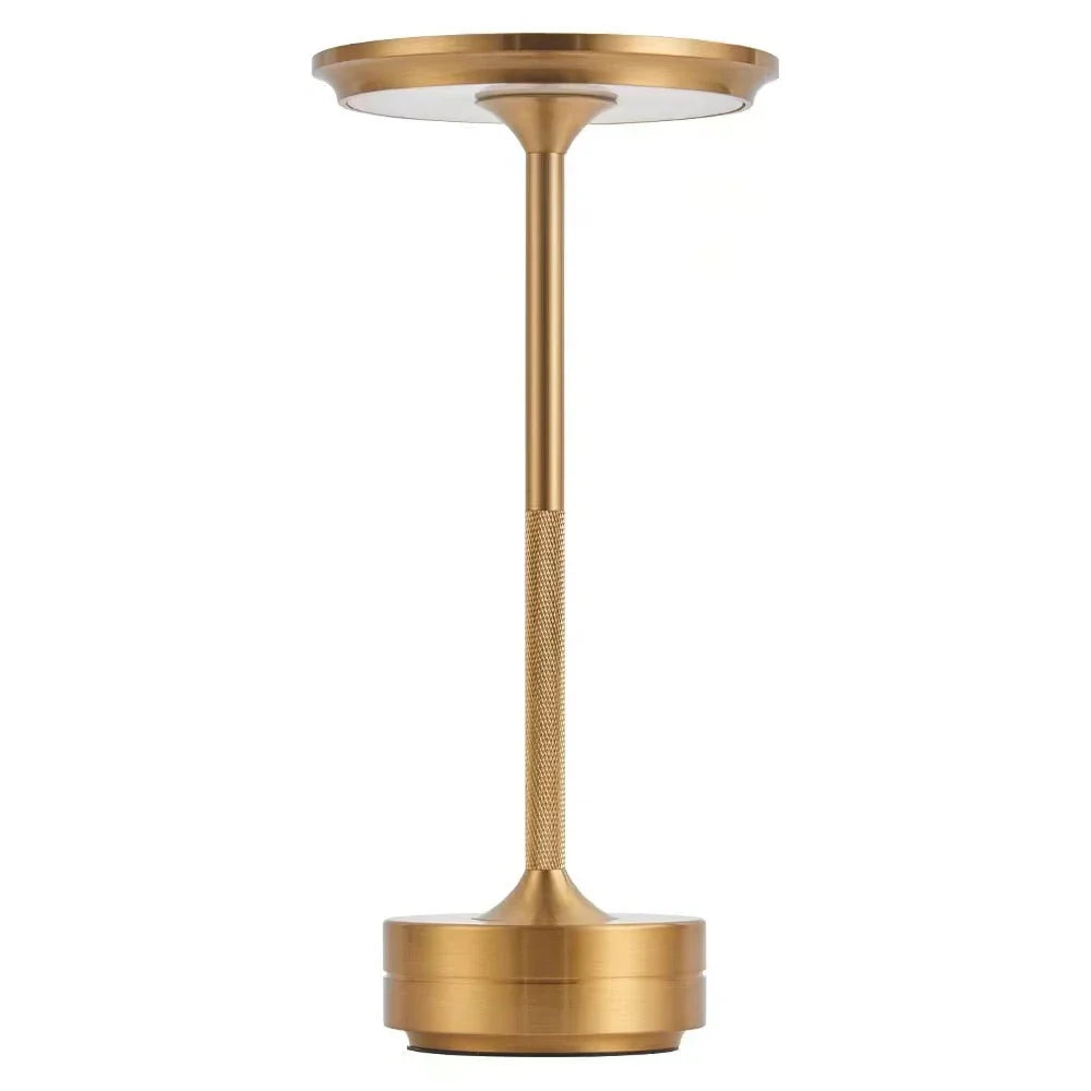 Elegant LED Table Lamp – Metal, USB Rechargeable, Modern Design