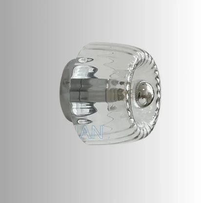 Elegant Glass Ceiling Light with Crystal Design