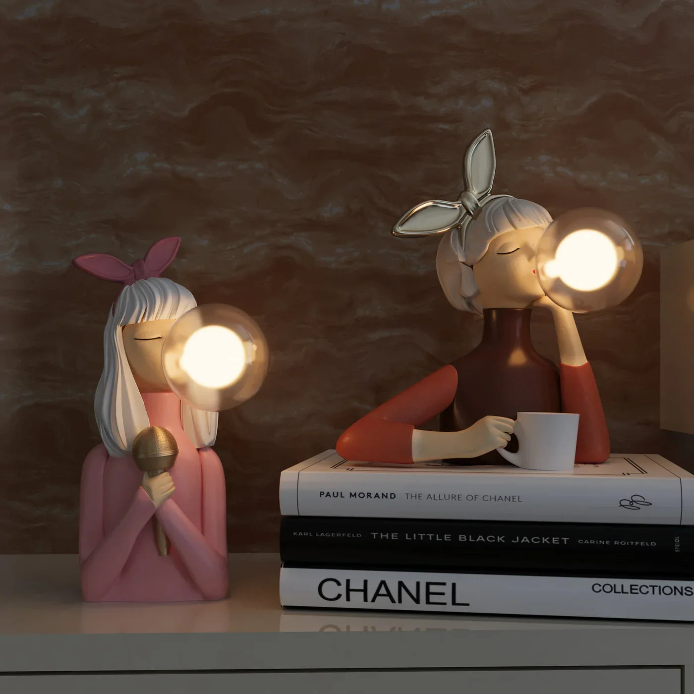 Girl with Balloon Decorative LED Figure Lamp