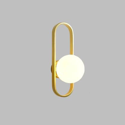 Modern Wall Light with Frosted Glass Globe