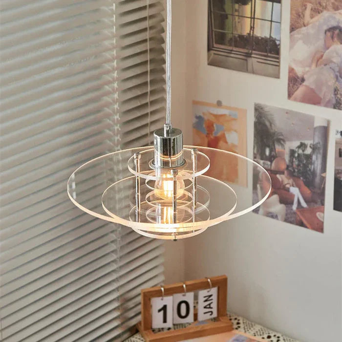 Modern Layered Acrylic Pendant Light – Vintage Design