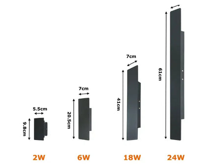 Modern Outdoor LED Wall Light – Up & Down Waterproof Facade Lamp