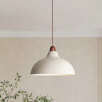 Modern Pendant Light with Wooden Accent – Minimalist Design