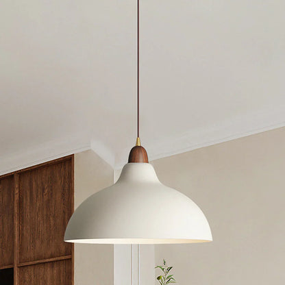 Modern Pendant Light with Wooden Accent – Minimalist Design