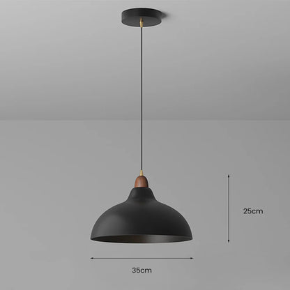 Modern Pendant Light with Wooden Accent – Minimalist Design
