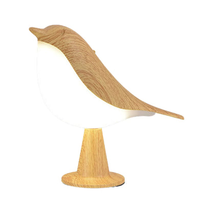LED Bird Table Lamp – Decorative Night Light with Wood Effect
