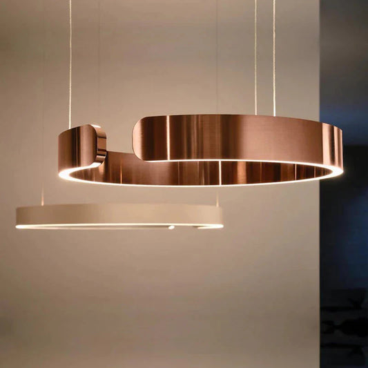Modern LED Ring Chandelier – Elegant Round Ceiling Light