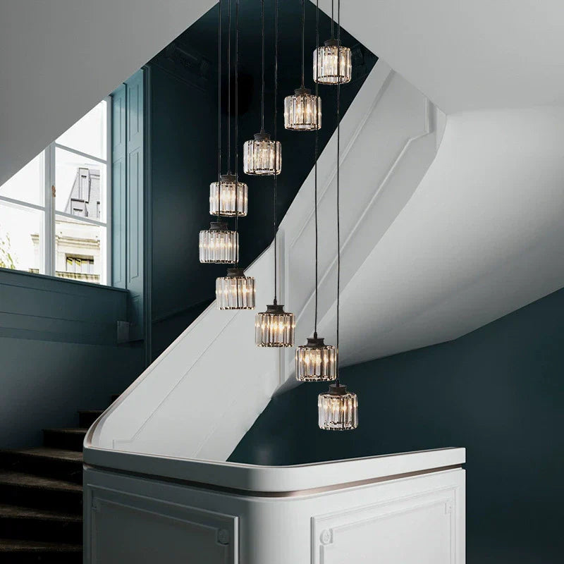 Crystal Chandelier for Staircases and Hallways