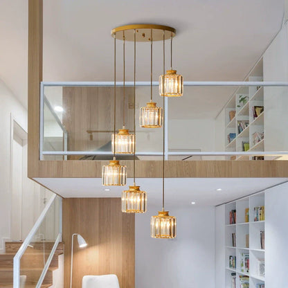 Crystal Chandelier for Staircases and Hallways