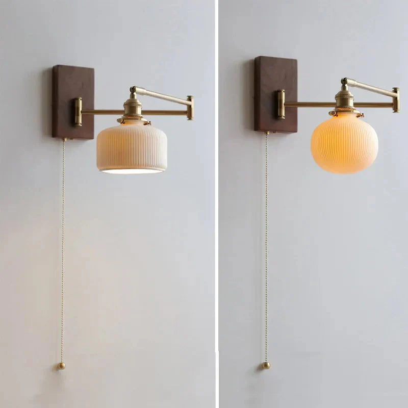 Retro Wall Light with Adjustable Swing Arm