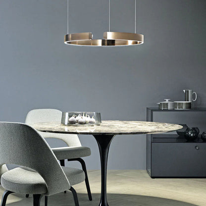 Modern LED Ring Chandelier – Elegant Round Ceiling Light