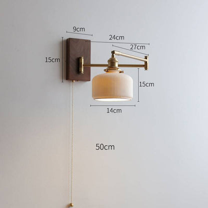 Retro Wall Light with Adjustable Swing Arm