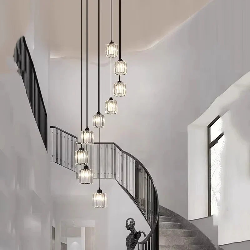 Crystal Chandelier for Staircases and Hallways
