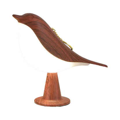LED Bird Table Lamp – Decorative Night Light with Wood Effect