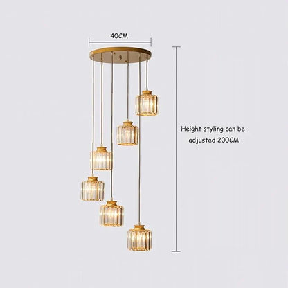 Crystal Chandelier for Staircases and Hallways
