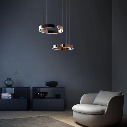Modern LED Ring Chandelier – Elegant Round Ceiling Light
