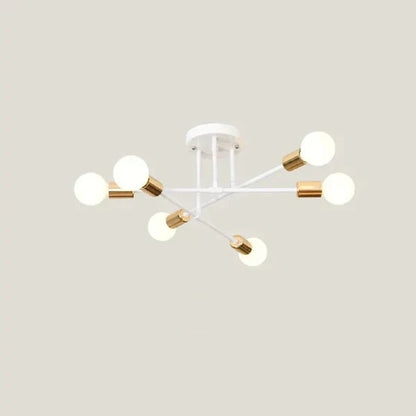 Industrial Ceiling Chandelier with Round Lights