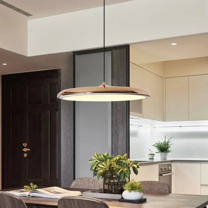 Modern Ultra-Slim LED Pendant Light – Minimalist Disc Design for Dining Room or Living Room