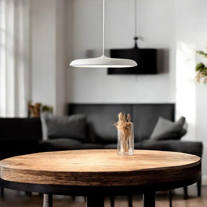 Modern Ultra-Slim LED Pendant Light – Minimalist Disc Design for Dining Room or Living Room