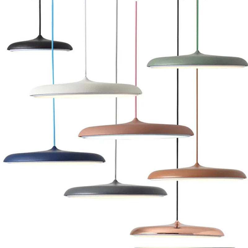 Modern Ultra-Slim LED Pendant Light – Minimalist Disc Design for Dining Room or Living Room
