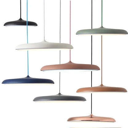 Modern Ultra-Slim LED Pendant Light – Minimalist Disc Design for Dining Room or Living Room