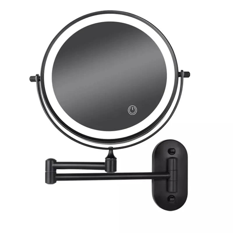 Wall-Mounted LED Makeup Mirror with Magnification
