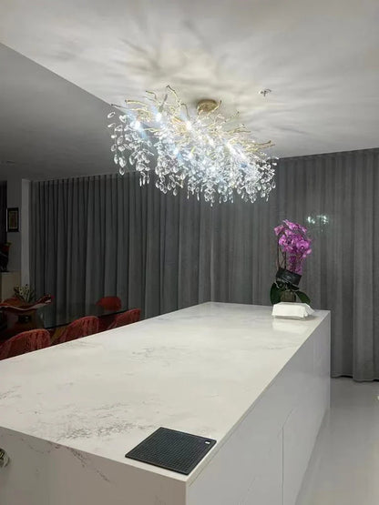 Exclusive Crystal Leaf Chandelier – Branch Design with Modern Elegance