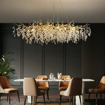 Exclusive Crystal Leaf Chandelier – Branch Design with Modern Elegance