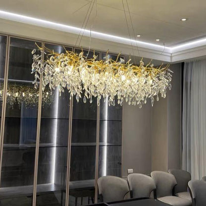 Exclusive Crystal Leaf Chandelier – Branch Design with Modern Elegance