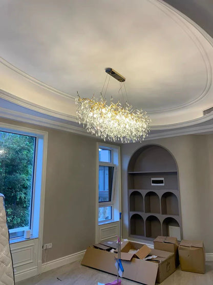Exclusive Crystal Leaf Chandelier – Branch Design with Modern Elegance