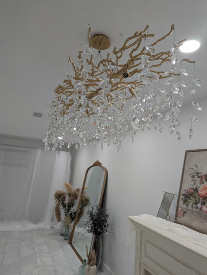 Exclusive Crystal Leaf Chandelier – Branch Design with Modern Elegance