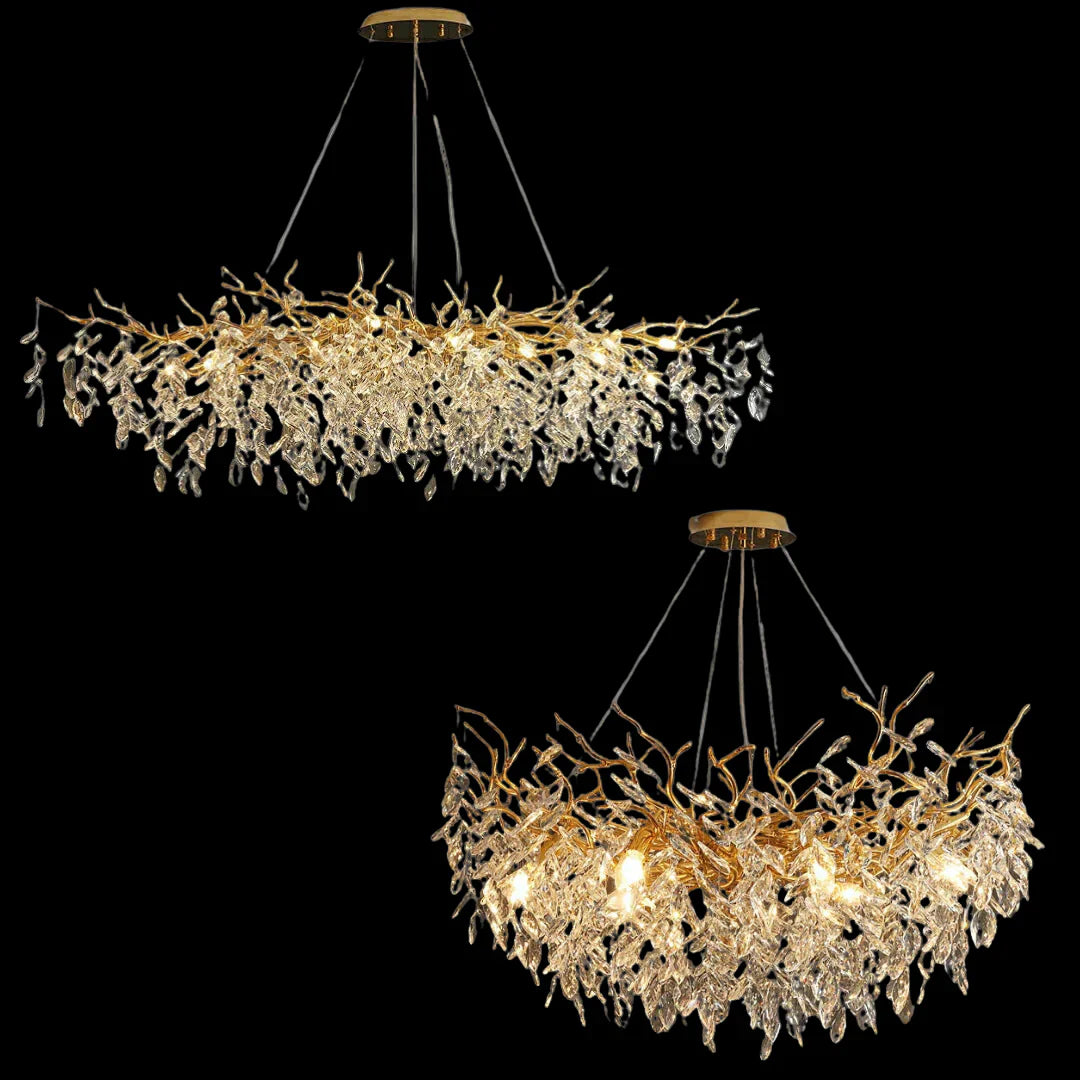 Exclusive Crystal Leaf Chandelier – Branch Design with Modern Elegance