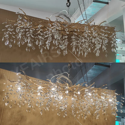 Exclusive Crystal Leaf Chandelier – Branch Design with Modern Elegance
