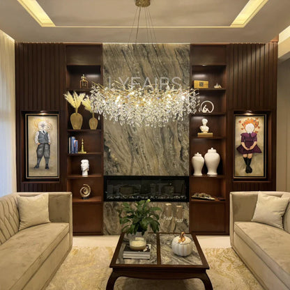 Exclusive Crystal Leaf Chandelier – Branch Design with Modern Elegance
