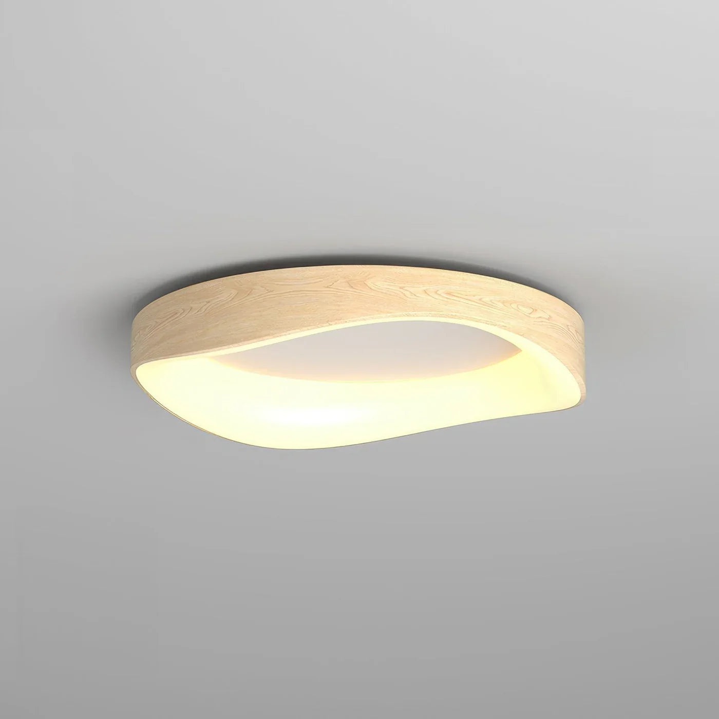 Scandinavian LED Ceiling Light – Modern Surface-Mounted Lamp with Wood Effect