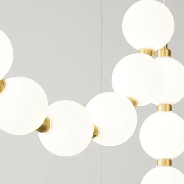 Modern LED Pendant Light – Necklace-Inspired Design with Glowing Spheres