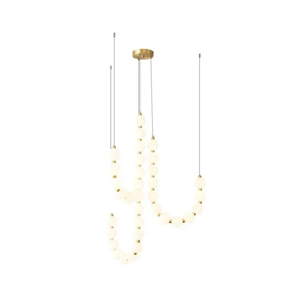 Modern LED Pendant Light – Necklace-Inspired Design with Glowing Spheres