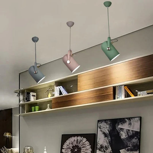 Modern Adjustable Pendant Light – Colourful Designer Ceiling Lamp