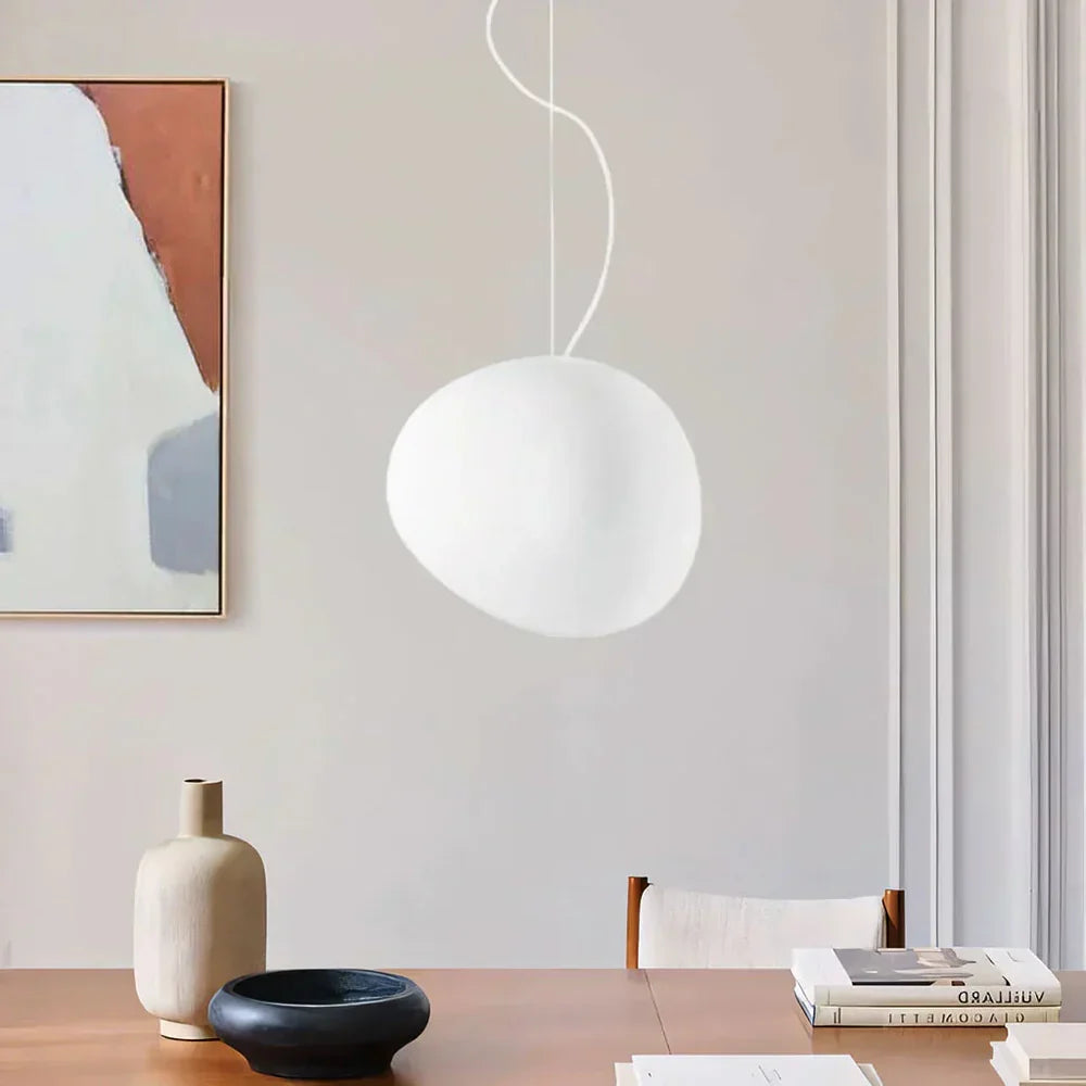 Organic Round Pendant Light – Minimalist Design