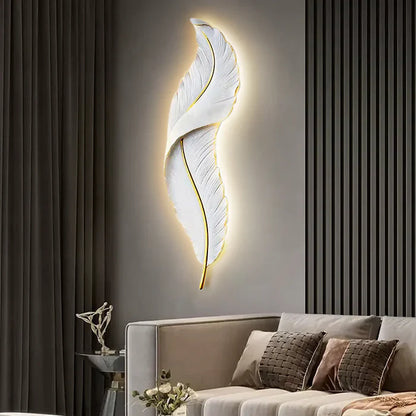 Feather-Shaped Wall Light – Subtle Elegance and Ambient Glow