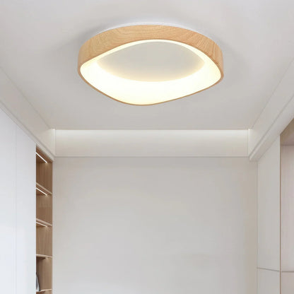 Scandinavian LED Ceiling Light – Modern Surface-Mounted Lamp with Wood Effect