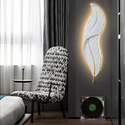 Feather-Shaped Wall Light – Subtle Elegance and Ambient Glow