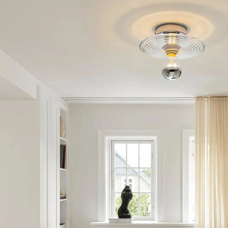 Modern Wall Light with Glass Shade