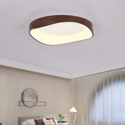Scandinavian LED Ceiling Light – Modern Surface-Mounted Lamp with Wood Effect