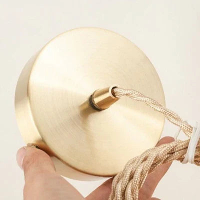 Retro Crystal Glass Pendant Light with Brass Finish