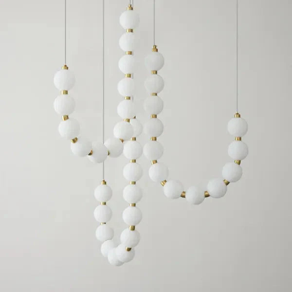 Modern LED Pendant Light – Necklace-Inspired Design with Glowing Spheres