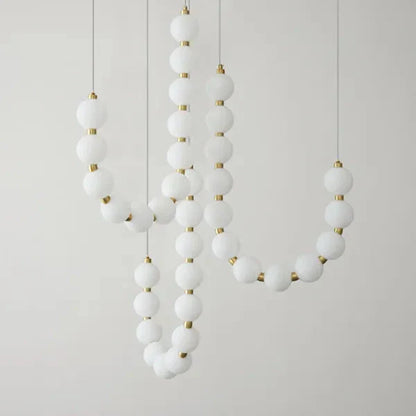 Modern LED Pendant Light – Necklace-Inspired Design with Glowing Spheres