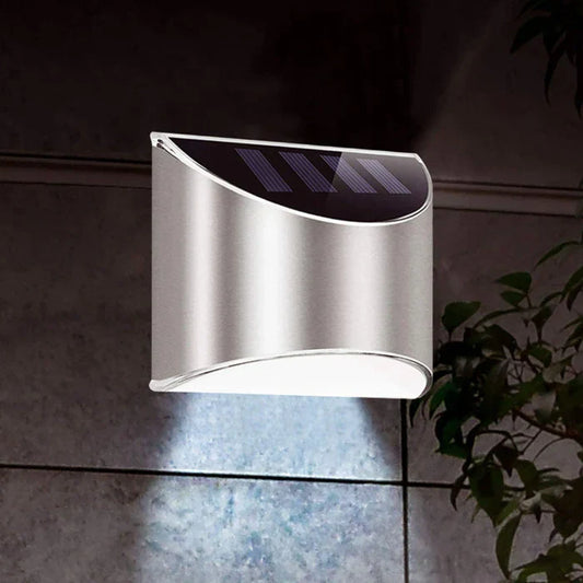 Solar LED Garden Wall Lights with Dusk-to-Dawn Sensor – Set of 4