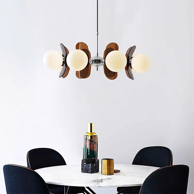 Retro Bauhaus Pendant Light with Globe Shades